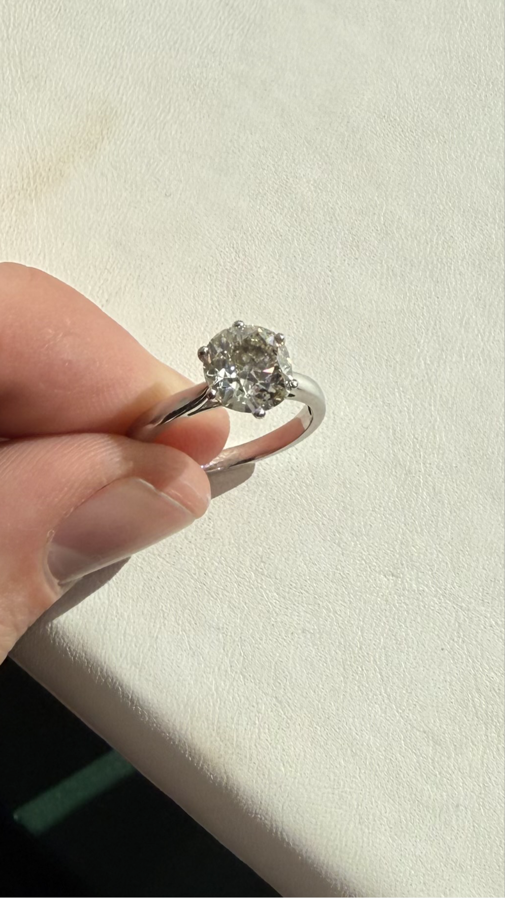 Stunning Platinum 2.36ct Old Cut Solitaire Ring